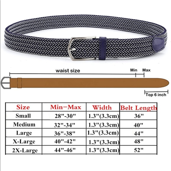 BRAND NEW MENS CANVAS WOVEN BELT NWT - Picture 5 of 5